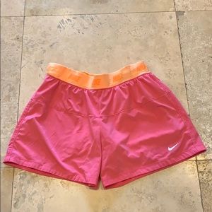 Nike Girl’s Pink/Orange Dri-Fit Athletic Shorts